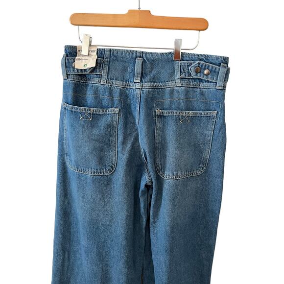 Free People We the Free Super Sweeper Full Wide Leg Denim Jeans - Picture 7 of 11